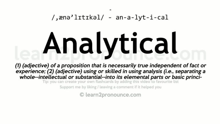 meaning of analytical in research