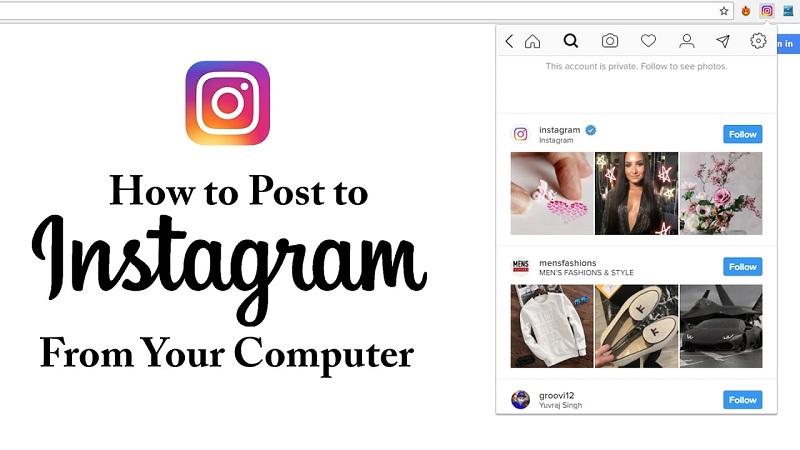 cách đăng bài instagram trên máy tính